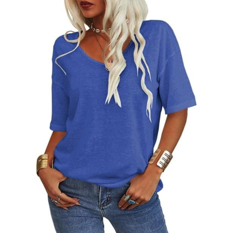 FINAL SALE⚡8 Packs for $23.86⚡ - Summer Casual Half Sleeve T-shirt Basic Tops (Multiple Colors)