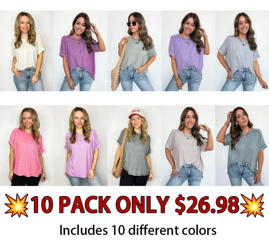 Sunday Muse Melange High Low Tee - BACK IN STOCK