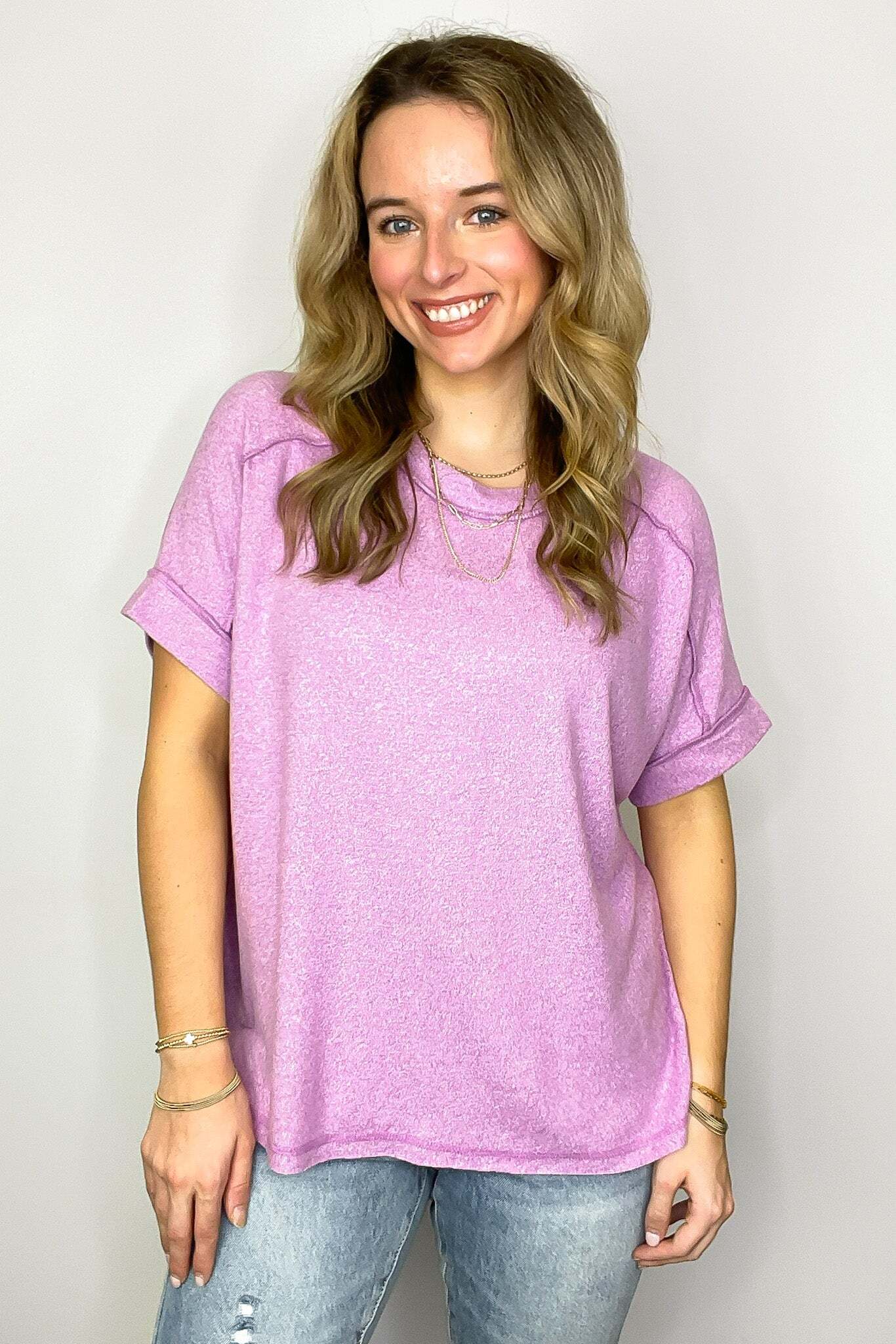 Sunday Muse Melange High Low Tee - BACK IN STOCK