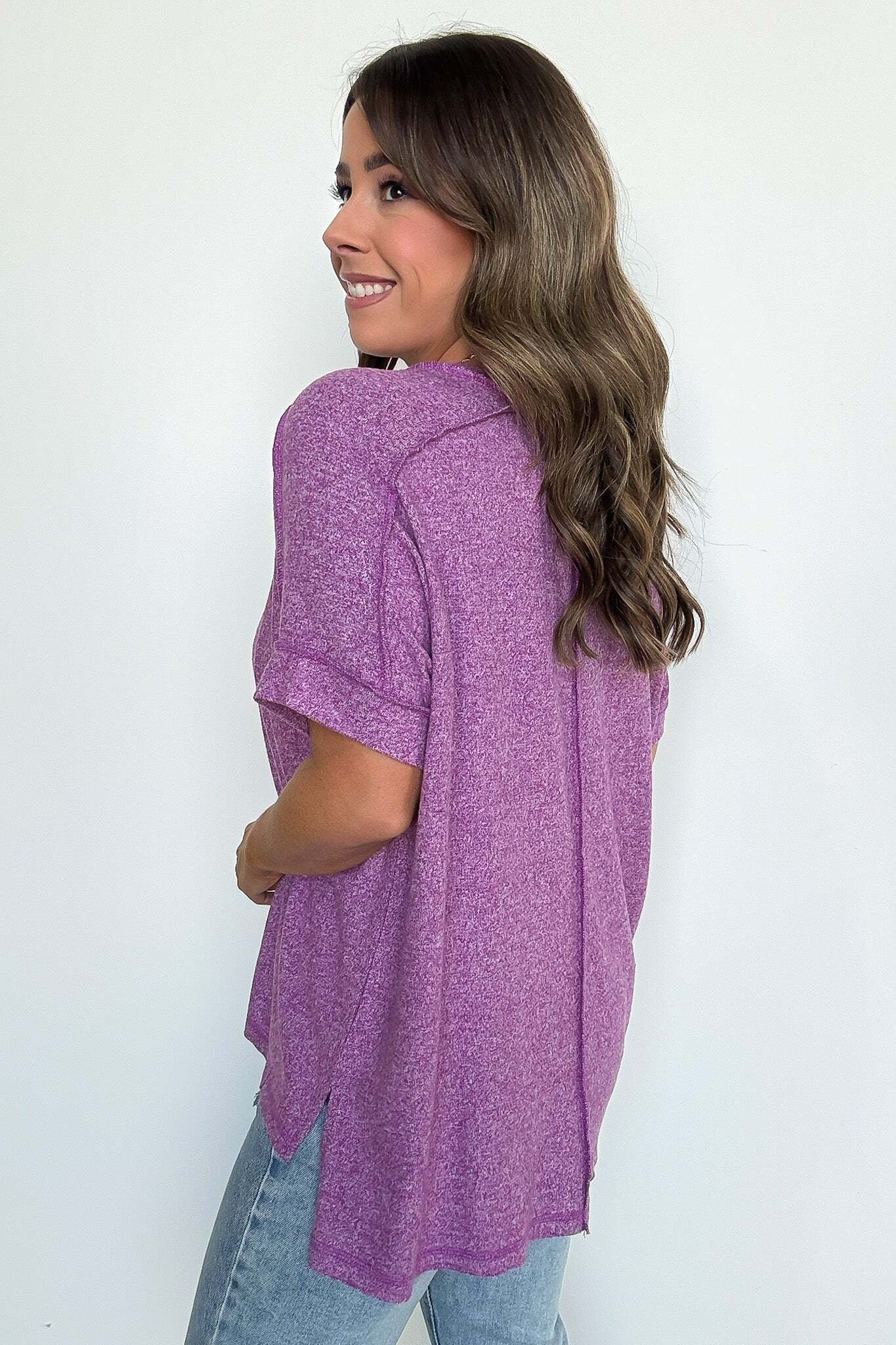 Sunday Muse Melange High Low Tee - BACK IN STOCK