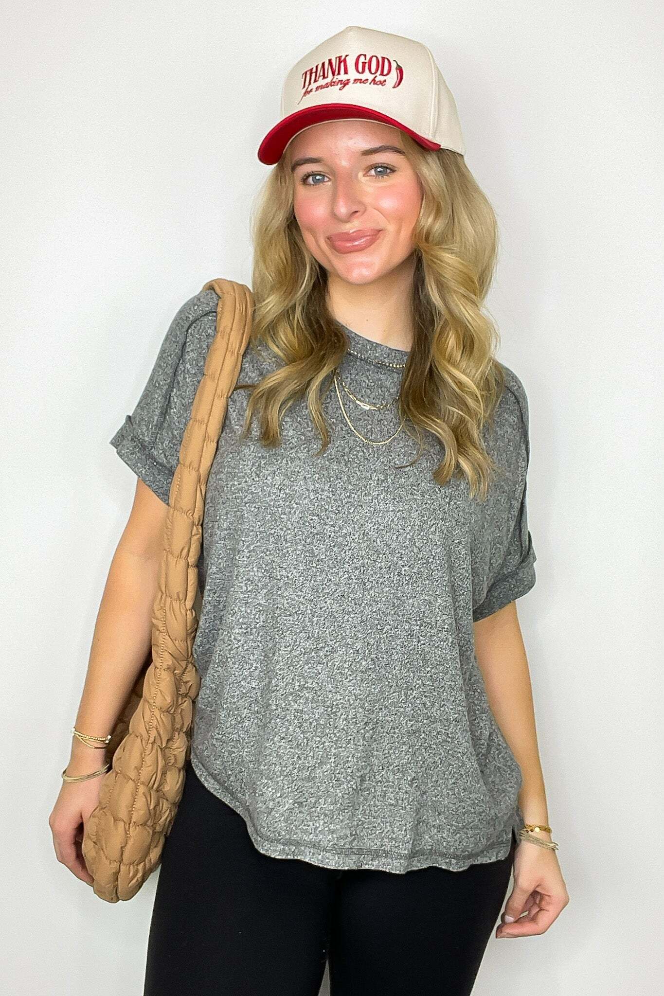 Sunday Muse Melange High Low Tee - BACK IN STOCK
