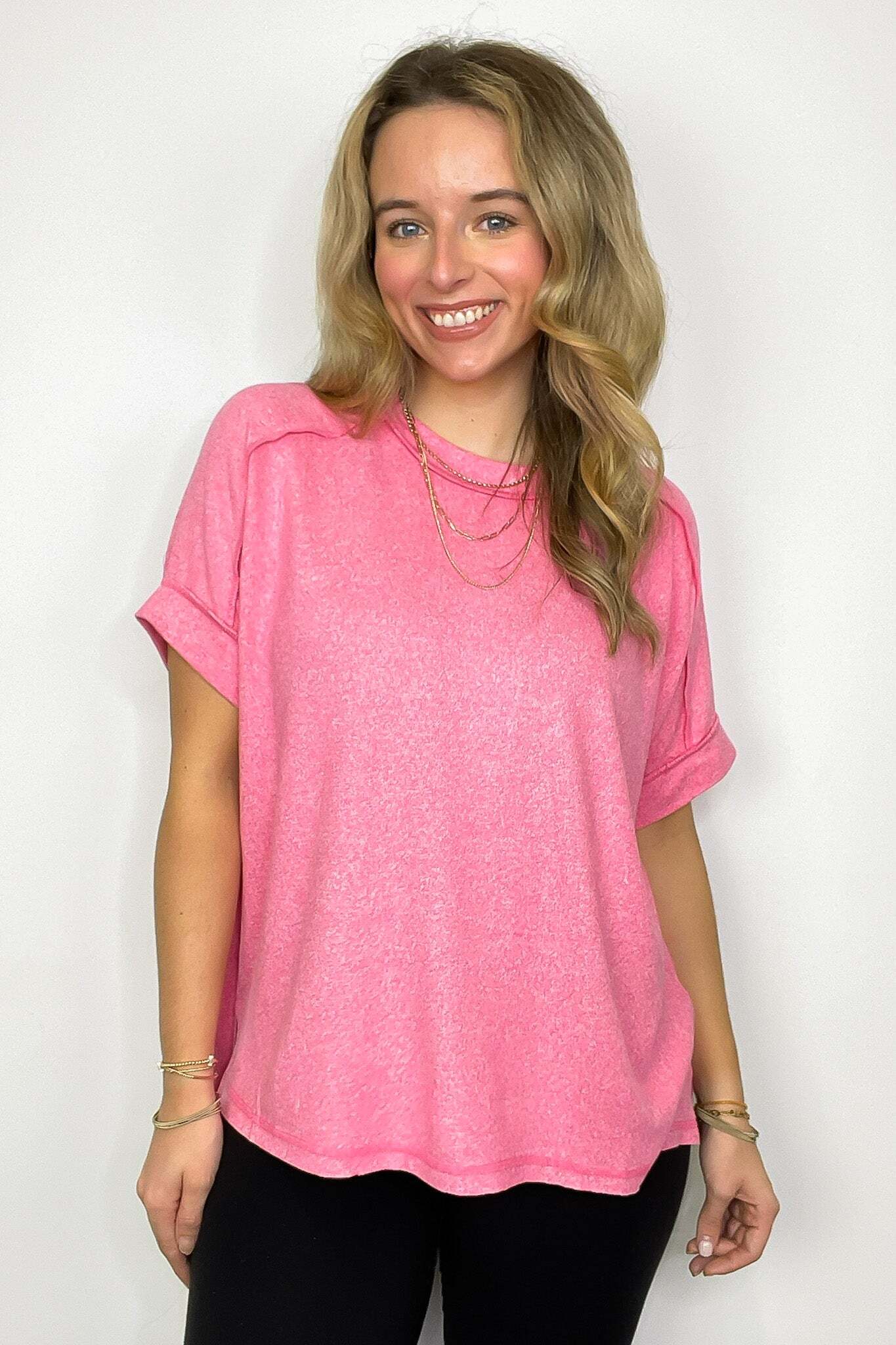 Sunday Muse Melange High Low Tee - BACK IN STOCK