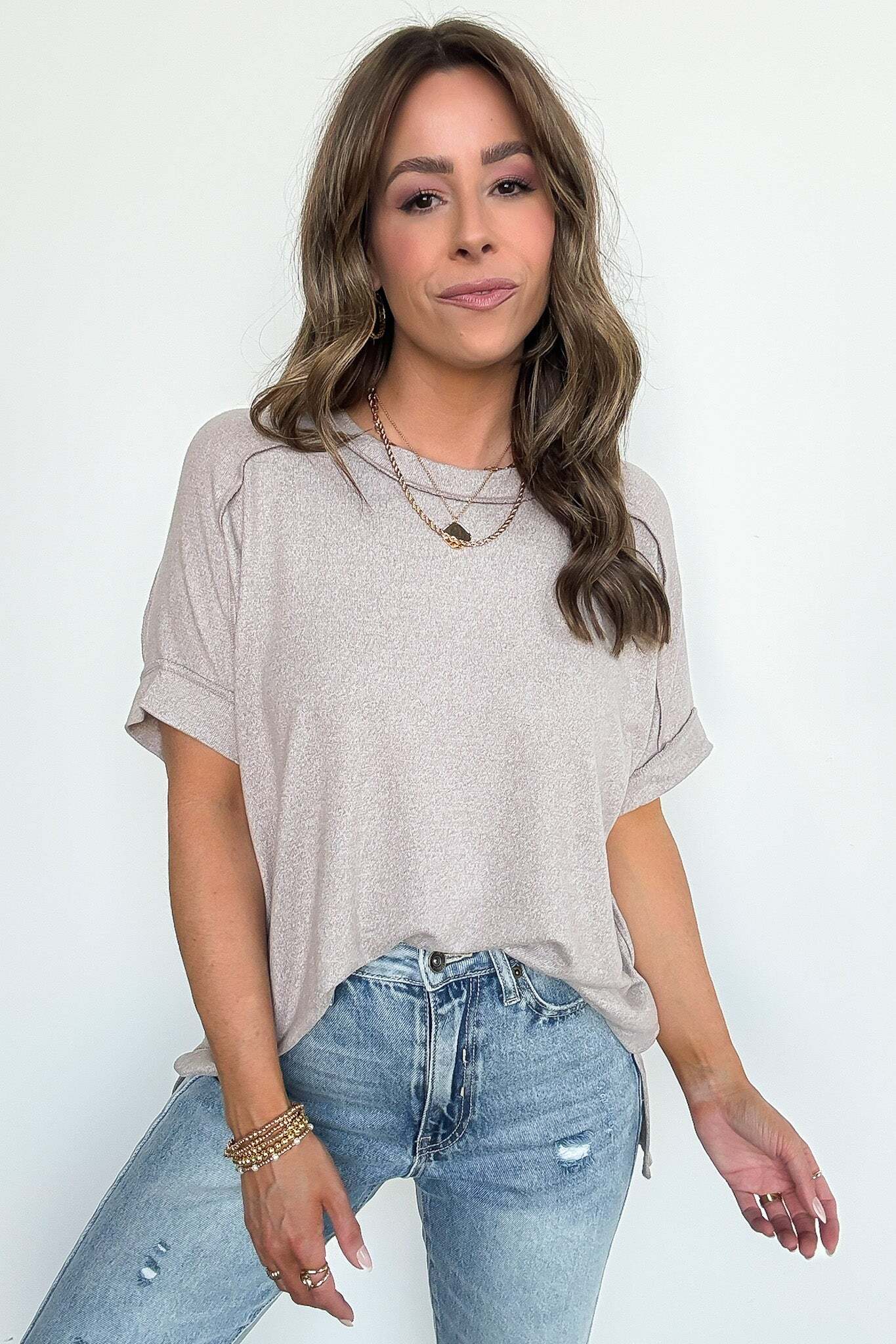 Sunday Muse Melange High Low Tee - BACK IN STOCK