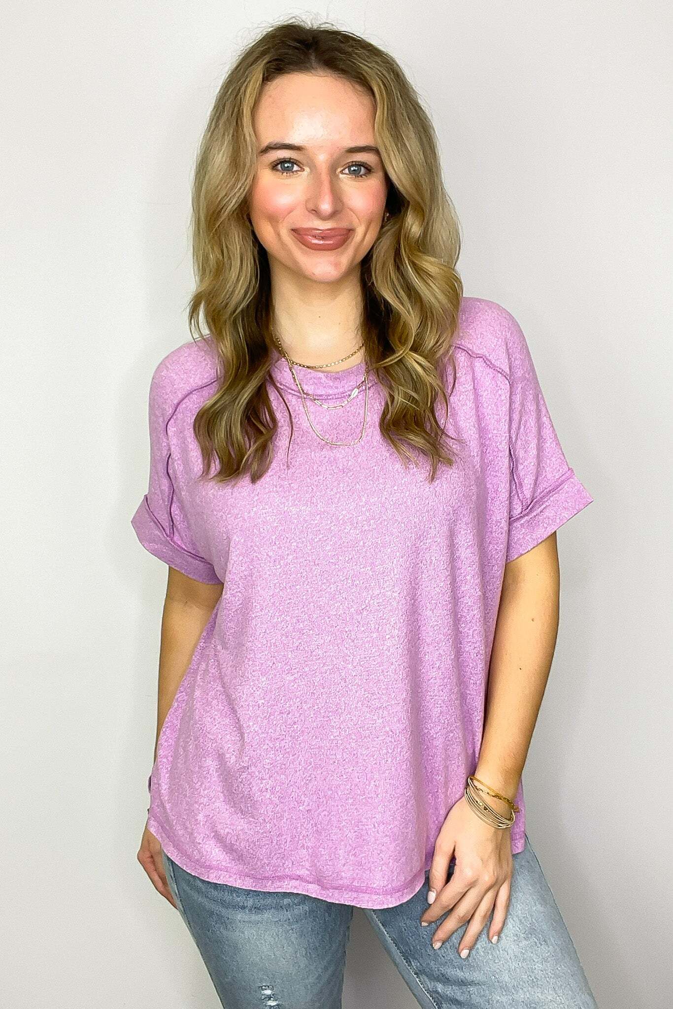 Sunday Muse Melange High Low Tee - BACK IN STOCK
