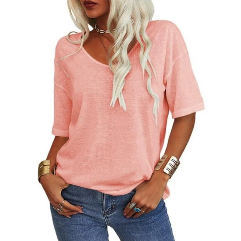 FINAL SALE⚡8 Packs for $23.86⚡ - Summer Casual Half Sleeve T-shirt Basic Tops (Multiple Colors)